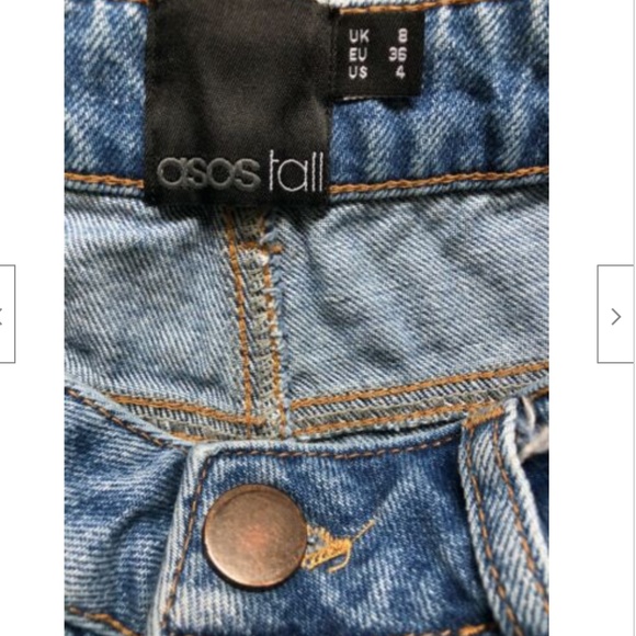 ASOS Tall Womens Jeans Shorts 4 - Picture 4 of 14